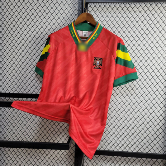 Portugal 1992 T-shirt rétro domicile